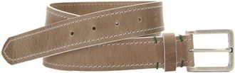 Johnston & Murphy White Edge Waxed Leather Belt in Beige at Nordstrom, Size 32
