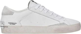 Crime London Distressed Sneakers - Heren - Sneakers - Wit - 44 EU - Katoen - Schoenen