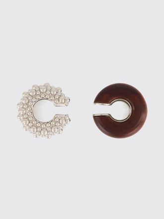 Paco Rabanne Brass and Wood Ear Cuff with Bead Application