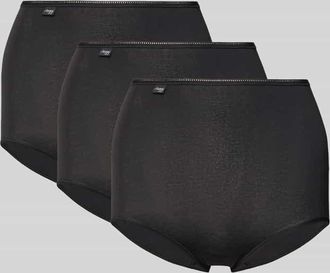 sloggi Slip mit Label-Detail und elastischem Bund im 3er-Pack in Black, Größe 38