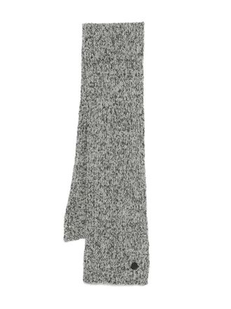Moncler logo-patch scarf - Grey