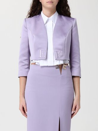 Elisabetta Franchi Giacca crop in raso Elisabetta Franchi