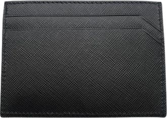 Prada Pre-owned Business Card Case - Heren - Pre-owned - Zwart - Maat: ONE Size Leer