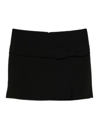 Twin-Set bow-detail mini skirt - Black