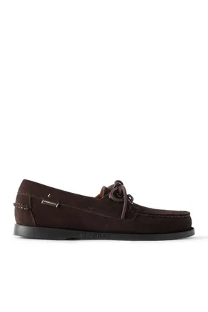 Sebago Docksides Portland Leather-Trimmed Suede Boat Shoes