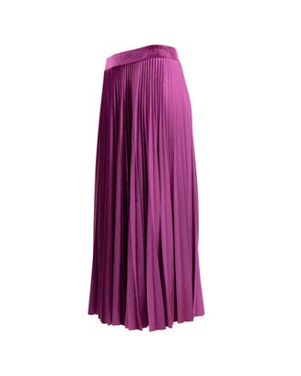 Valentino Garavani Pleated Silk Skirt - Purple