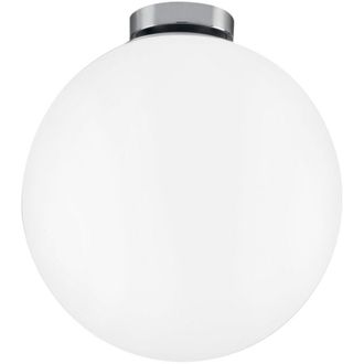Fan Europe Fan Europe - Plafoniera city in metallo cromato con diffusore in vetro bianco 30 cm