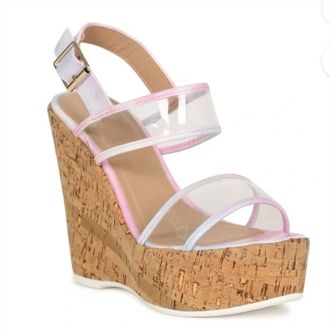 Qupid Cotton Candy Wedge In Pink