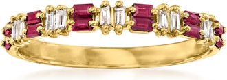 RS Pure by Ross-Simons Ruby and. Diamond Ring in 14kt Yellow Gold