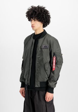 Alpha Industries Bomberjacke ALPHA INDUSTRIES MA-1 TTC Light, Herren, Gr. XXL, grau (grauschwarz), Obermaterial: 100% Nylon, Futter: 100% Nylon, Jacken Bomberjacke