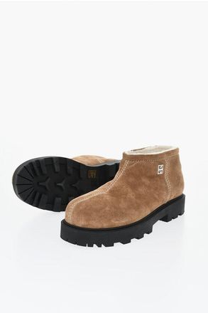 Givenchy Suede Ankle Boots with Shearling Lining size 44