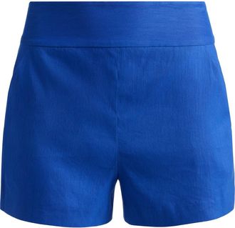 Alice & Olivia Donald High Waist Shorts in Blue Iris at Nordstrom, Size 14