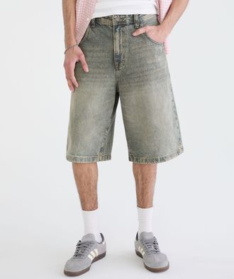 A&eacute;ropostale Super Baggy Denim Shorts 12.5