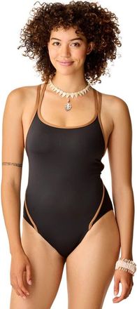 Carve Designs York One Piece D-DD Cup in Black W. Rum at Nordstrom, Size Medium