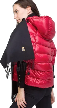 Moschino Womens Scarf Black Lambswool Accessories
