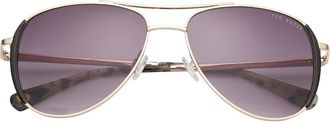 Ted Baker 58mm Full Rim Aviator Sunglasses in Gold at Nordstrom Rack