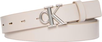 Calvin Klein Jeans Lederg&uuml;rtel CALVIN KLEIN JEANS Monogram Plaque Buckle 25MM, Damen, Gr. 11,5, chateau, Rindsleder, unifarben, G&uuml;rtel Lederg&uuml;rtel