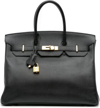 Hermès 2014 Epsom Birkin Retourne 35 handtas - Zwart