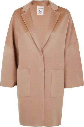 Semicouture Jassen, Dames, Bruin, M, Oversized Dubbel Doek Kameeljas