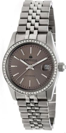 Empress Constance Automatic Pewter Sunray Dial Ladies Watch EM1503