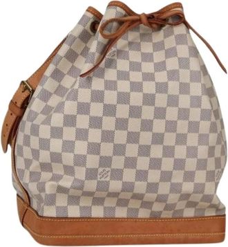 Louis Vuitton Pre-owned Bucket Bags, female, White, Size: ONE SIZE Pre-owned Canvas Bucket Bag