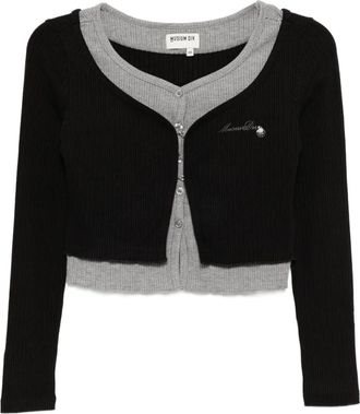 Musium Div. Top con ricamo - Nero