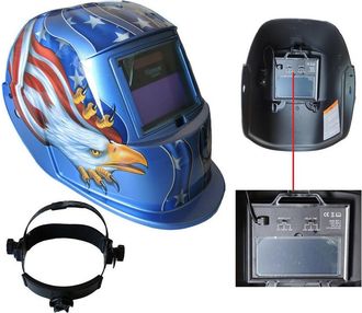 Trade Shop Trade Shop - Maschera Per Saldatura Casco Per Fabbro Protezione A Cristalli Liquidi 92x42mm