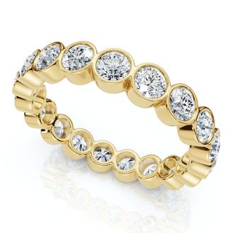 Pompeii3 2Ct Bezel Set Diamond Eternity Wedding Ring 14k Gold of Platinum Lab Grown