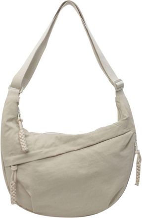 Generic Nylon Shoulder Bag, Adjustable Large Capacity Crossbody Bag, Retro Lightweight Dumpling Bag Handbag for Outdoor Work Shopping(beige)