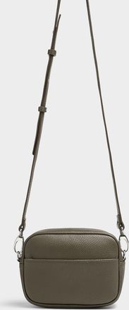 Simons Womens Front pocket pebbled leather camera bag Exclusive collection from Italy