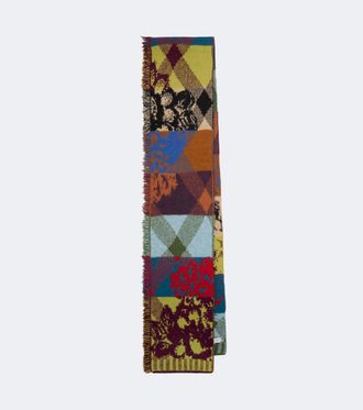 Dries Van Noten Jacquard wool-blend scarf