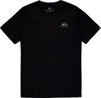 Alpha Industries T-Shirt ALPHA INDUSTRIES Basic T-Shirt SL TPU, Herren, Gr. XXL, schwarz (schwarz, shiny gold), Obermaterial: 100% Baumwolle, Shirts T-Shirt