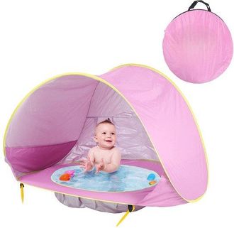 OEM Tienda Campa&ntilde;a Infantil Anti, Tienda Playa Plegable, Tienda Infantil Port&aacute;til Anti, Tienda Playa Beb&eacute;s Solar Libre (120x80x70cm), Rosa, 120cm