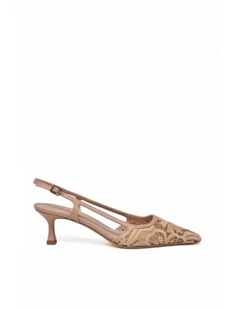 Roberto Festa Milano Beige Other Fibers Lace Pump
