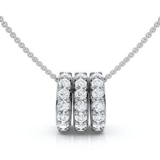 Pompeii3 1/2Ct Bernarda Diamond Pendant 14k Gold Womens Necklace Lab Grown EF/VS
