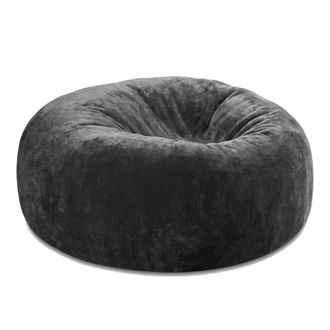 Urban Meuble Saco de asiento redondo de 1,5 m en tela suave gris oscuro