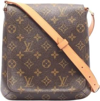 Louis Vuitton Pre-owned Musette Salsa Monogram Coated Canvas Shoulder Bag - Dames - Vintage Schoudertas - Bruin - ONE Size - Leer - Vintage