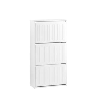 SoBuy Zapatero Estrecho Con 3 Solapas Organizador Para Zapatos De Entrada Blanco 61 X 26 X 120 Cm Fsr165-h-w Sobuy Es