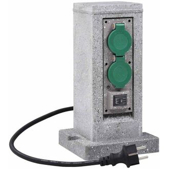 vidaXL Vidaxl - Presa Elettrica da Giardino con Sensore Luce Verticale Plastica