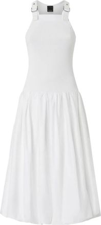 Pinko Abito midi con fibbia e arricciature - Bianco