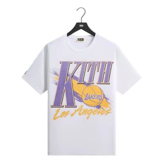Kith Kith for NBA All-Star Los Angeles Lakers Retro Ball Boxy T-Shirt White KHM034557-101