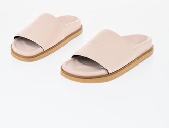 Off-white Leather OFF STAMP Slides size 35