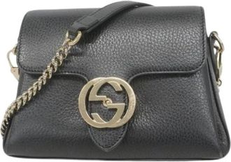 Gucci Pre-owned Cross Body Bags, female, Black, Size: ONE SIZE Pre-owned Vintage Shoulder Bag