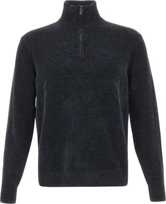 Roberto Ricci Design Velvet Half Zip - Heren - Vesten met rits - Blauw - 2XL - Hoodies & sweatvesten