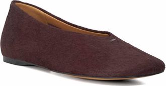 Dune London Womens Ladies Highcut - Ballet Flats - Burgundy Leather - Size UK 5