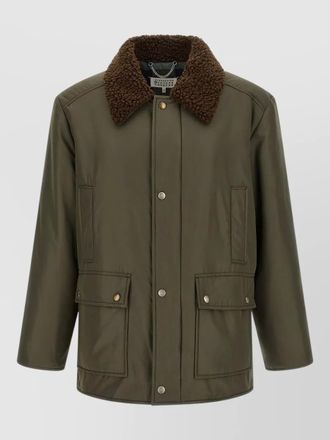 Maison Margiela parka shearling collar long sleeves pockets