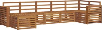 vidaXL Conjunto De Sof&aacute;s De Exterior 7 Uds. Natural Vidaxl