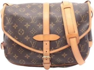 Louis Vuitton Pre-owned Cross Body Bags, female, Brown, Size: ONE SIZE Pre-owned Saumur 30 Shoulder Bag