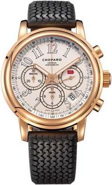 Chopard Mille Miglia Chronograph White Dial 18k Rose Gold Mens Watch 161274-5002
