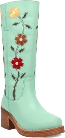 Dingo Bloom Embroidered Boot in Mint at Nordstrom, Size 8.5